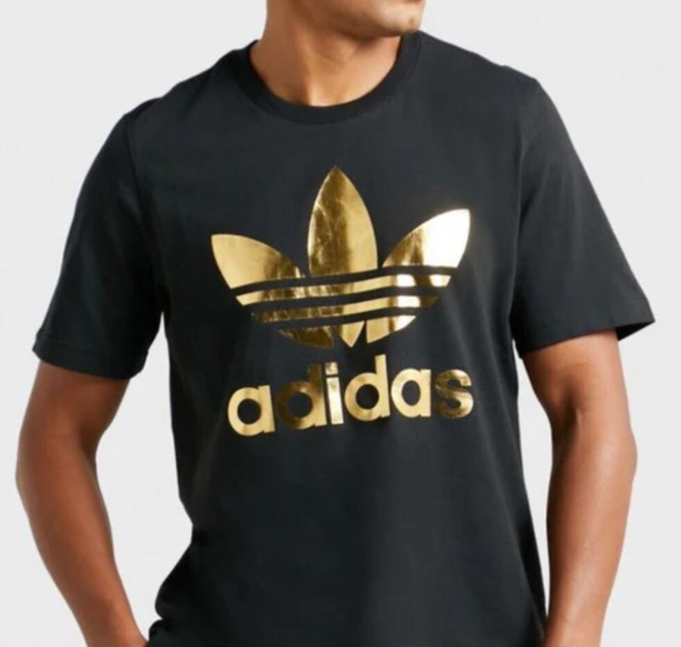 NEW MEN'S ADIDAS ORIGINALS GOLD TREFOIL SHIRT ~SIZE SMALL #JD0945 | eBay
